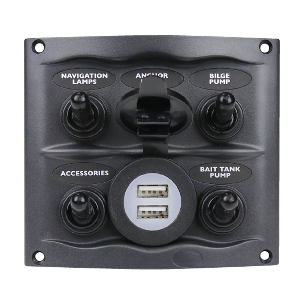 BEP 5-Way Waterproof Switch Dual USB