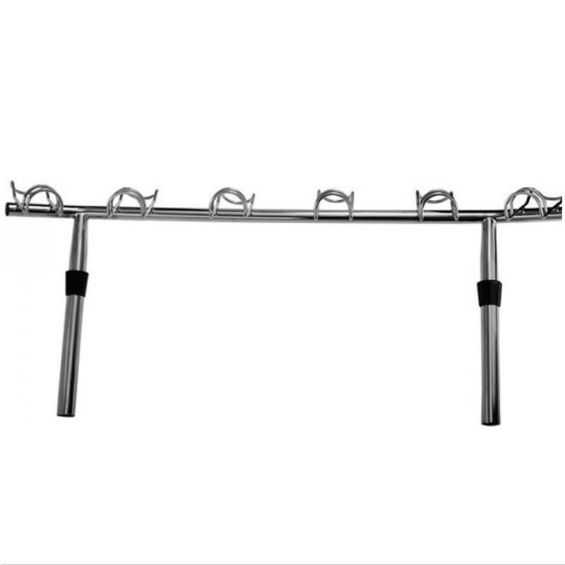 DOUBLE WIRE 6 WAY STAINLESS STEEL ROD RACK